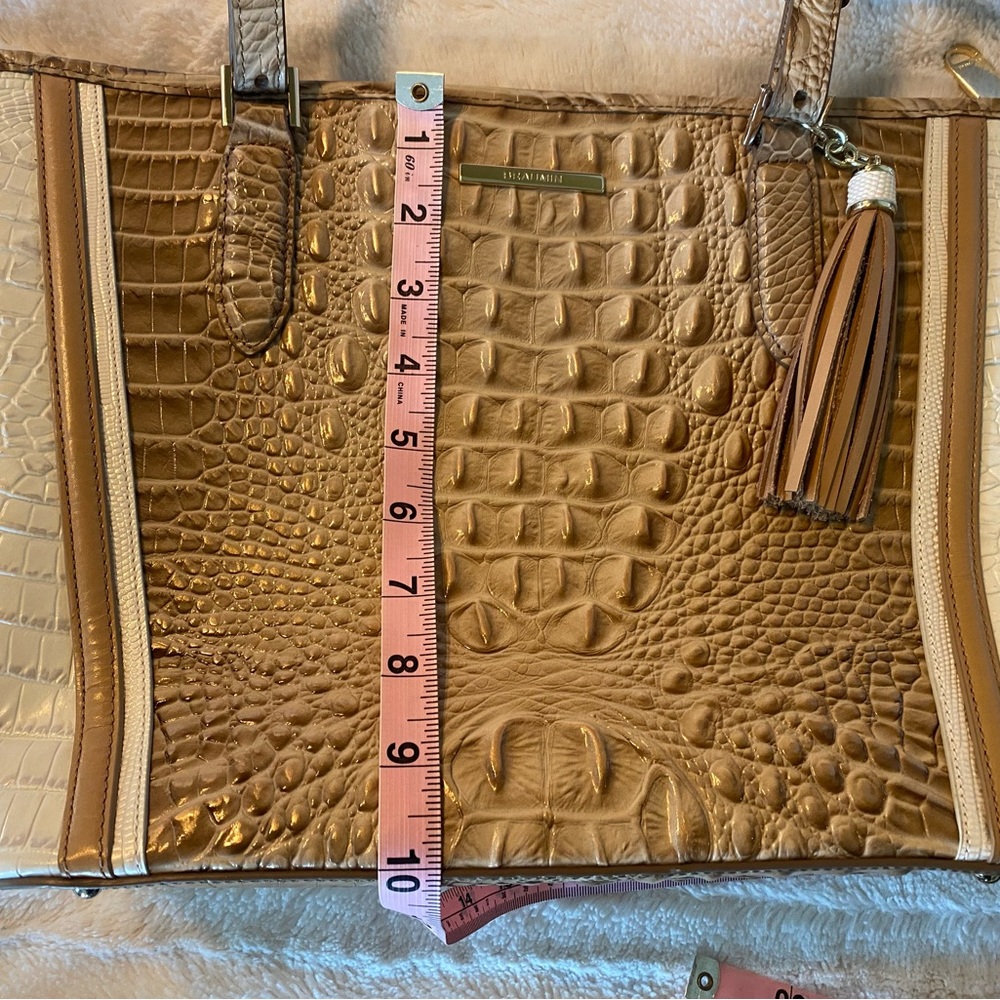 Brahmin Beige Croc-Embossed Handbag - Picture 7 of 8